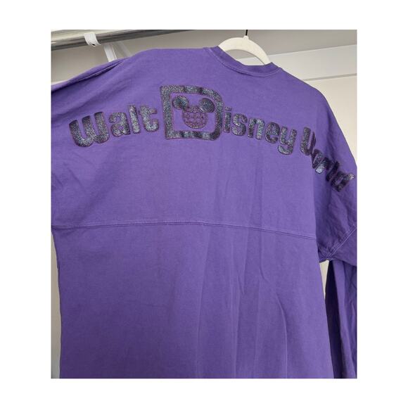 Walt Disney World Authentic Spirit Jersey Sz L (Oversized) Purple Glitter Puff - Picture 6 of 14